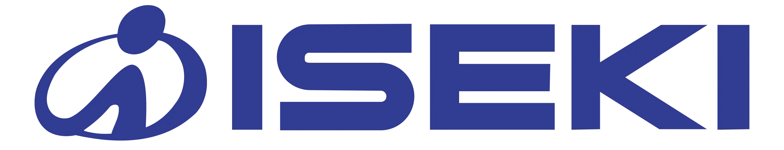 Iseki logo i blå