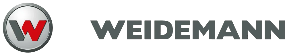 Weidemann logo med piktogram og tekst.