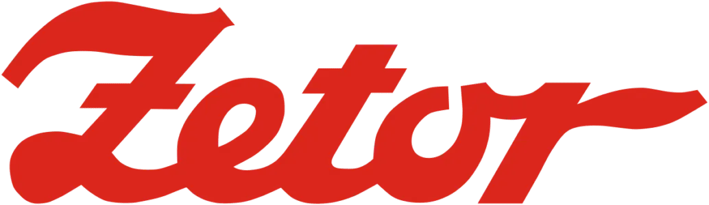 Zetor logo i rødt.