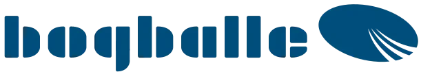 Bogballe logo i blått.